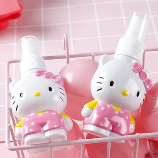 Hello Kitty ขวดสเปรย์เปล่า สําหรับใส่เครื่องสําอาง น้ําหอม สบู่ แชมพู เหมาะกับการพกพาเดินทาง