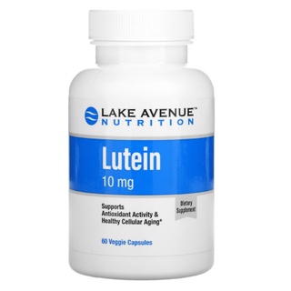 ลูทีน บำรุงดวงตา Lutein, 10 mg, 60 Veggie Capsules Lake Avenue Nutrition