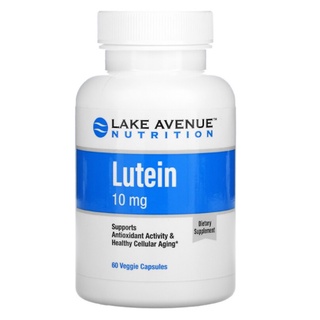 ลูทีน บำรุงดวงตา Lutein, 10 mg, 60 Veggie Capsules Lake Avenue Nutrition