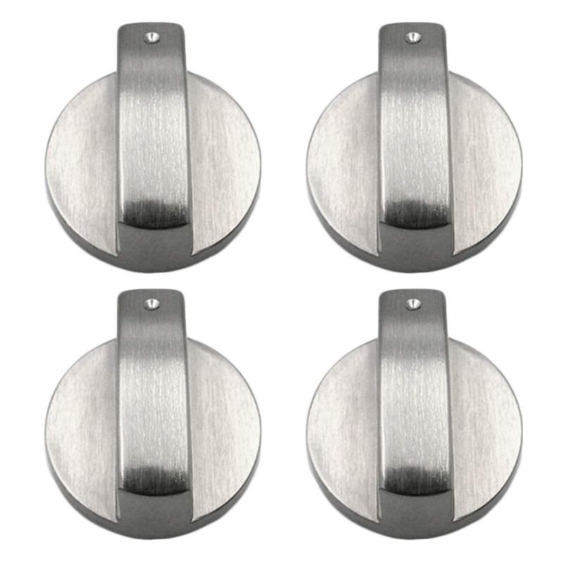 ~D&F~Stoves Cooker,Oven Knob(4pcs), 6mm Universal Silver Gas Stove Control