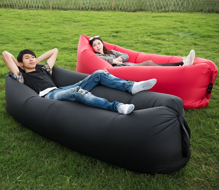 Camping inflatable Sofa lazy bag 3 Season ultralight down sleeping bag ...
