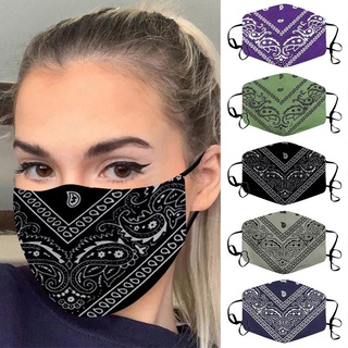 Paisley Bandana หน้ากากผ้าฝ้ายระบายอากาศล้างทําความสะอาดได้