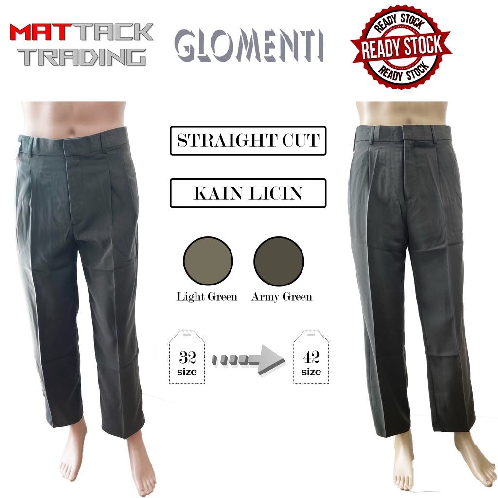 MEN SLACK PANTS SELUAR SLEK LELAKI KAIN LICIN [ผสมสี, 328]