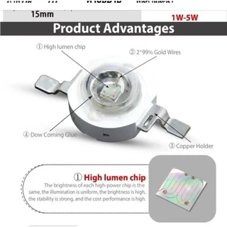 LED High Power 3W หลอดไฟสี DC 2.8 V - 3.4 V
