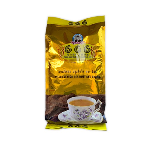 666 ชาผงซีลอนสีทอง สูตรชาเย็น