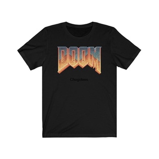 พร้อมส่ง เสื้อยืดแขนสั้น คอกลม ผ้าฝ้าย 100% พิมพ์ลายโลโก้ Doom Video Game Er Fanmade หลากสี แฟชั่นฤดูร้อน สไตล์เรโทร สํา