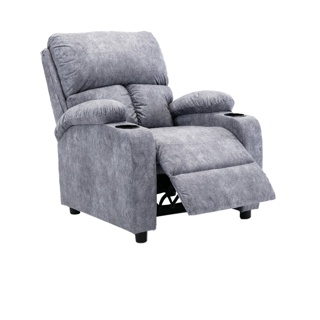 [ลด300โค้ดSHPW2HLHAJAN] Recliner เก้าอี้พักผ่อน หุ้มผ้าลายหนังมี 4สี มีที่วางแก้ว