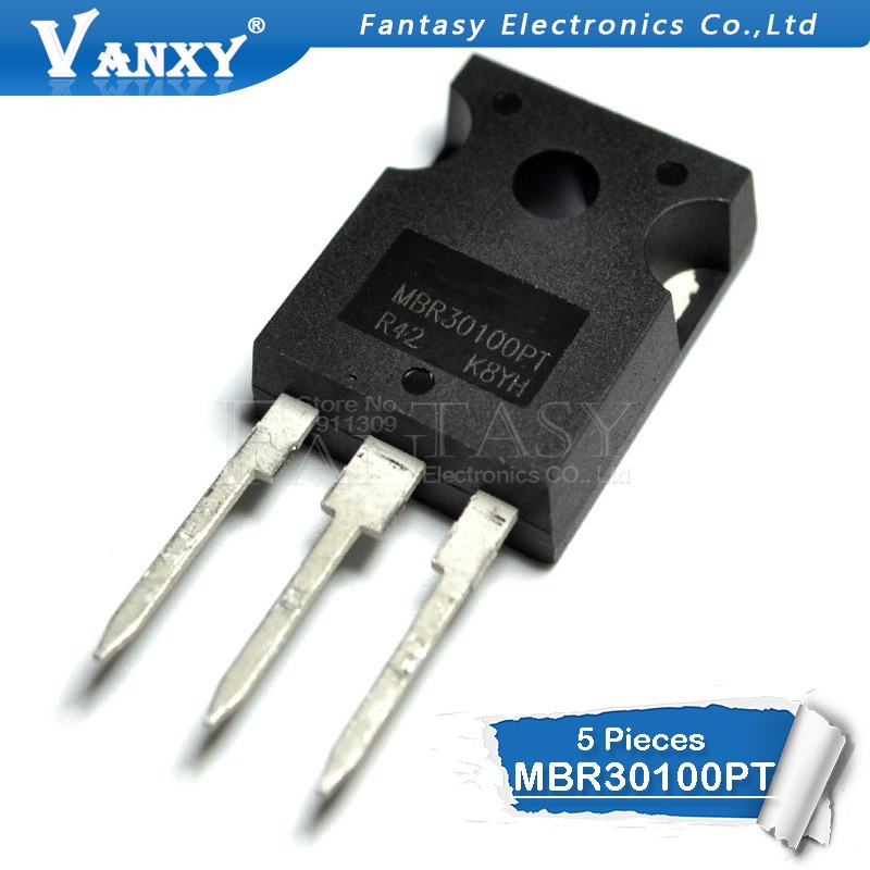 5Pcs MBR30100PT TO-247 MBR30100 TO-3P 30100PT 30A 100V Schottky diode