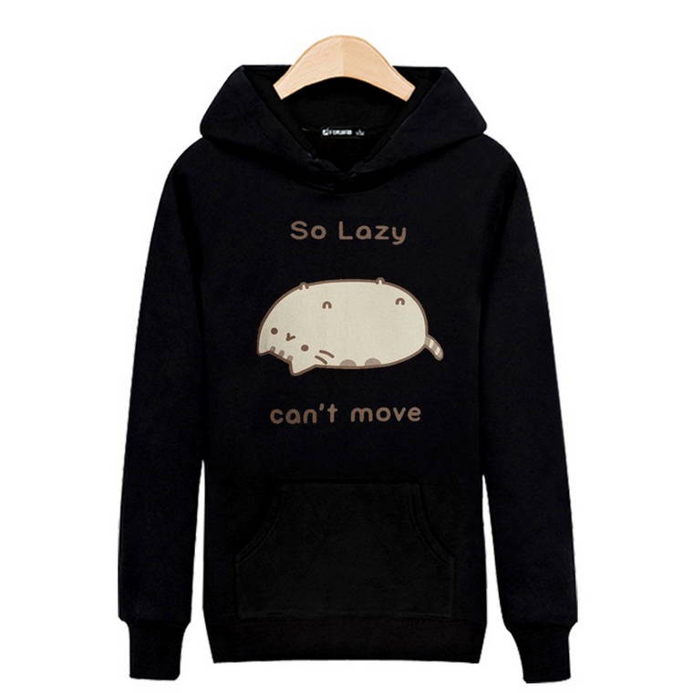 【Classical Style Hoodie】Lazy Cat Lovers Men's pure cotton Hoodies ...
