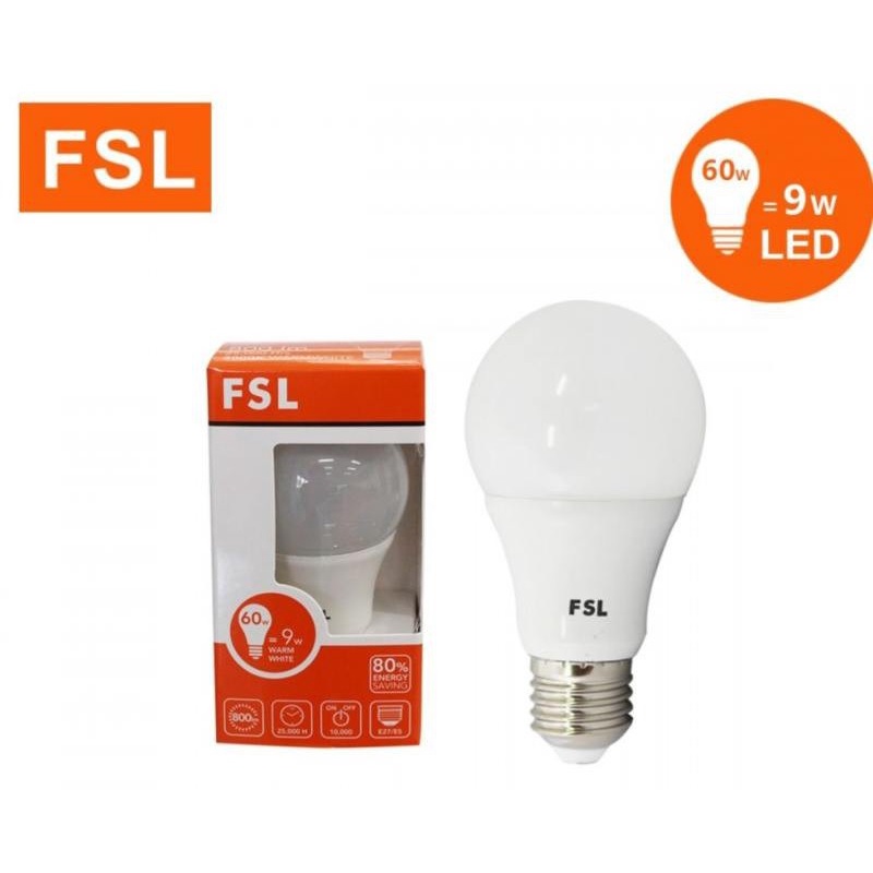 หลอดไฟ LED 9W E27 FSL Daylight