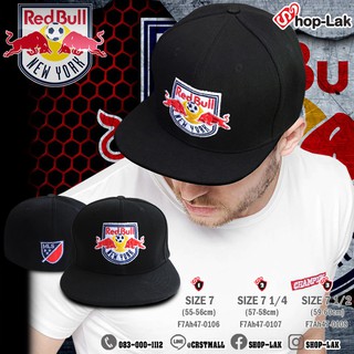 หมวก HipHop เต็มใบ RedBull NewYork สีดำแบบไม่มีที่ปรับ สินค้ามีทั้งหมด 3 SIZE No.F7Ah47-0106