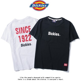 utx0 Dickies เสื้อยืดแขนสั้นผ้าฝ้ายแฟชั่นสําหรับผู้ชายและผู้หญิง   กว่า     ลำลอง