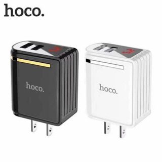 Hoco C39 หัวปลั๊ก2.4A 12W 2USBพร้อมหน้าจอLCD ชาร์จได้ทุกรุ่น ทุกยี่ห้อ ของแท้ คุณภาพดี ชาร์จเร