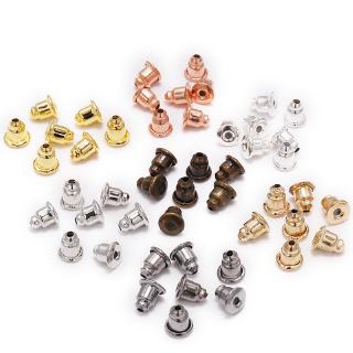 ฝาจุกติดด้านหลังต่างหูสตั๊ด DIY อุปกรณ์เสริมต่างหู ขนาด 5*6 มม. 200 ชิ้น