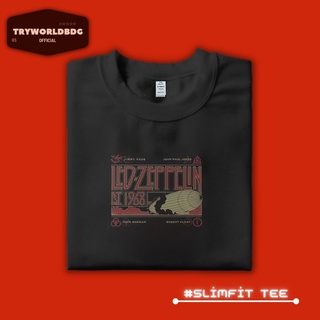 เสื้อยืดผ้าฝ้าย เสื้อยืด | เสื้อยืด | Zeppelin ไฟ LED | เสื้อยืด พิมพ์ลายวงดนตรี | Zeppelin LED 1968 ทัวร์