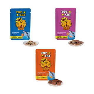 โปรโมชั่น : Top Cat อาหารแมวชนิดซอง ขนาด 85 กรัม เลือกรสได้