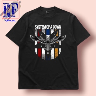 เสื้อยืดโอเวอร์ไซส์เสื้อยืดแขนสั้น ผ้าฝ้าย พิมพ์ลายนักดนตรี SYSTEM OF A DOWN SOAD 36 30s 24s ไซซ์ S M L XL XXL 2XL XXXL