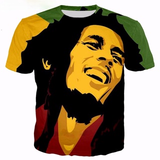 ใหม่ เสื้อยืดลําลอง แขนสั้น คอกลม พิมพ์ลาย Reggae Originator Bob Marley 3d แฟชั่นฤดูร้อน สไตล์ฮิปฮอป สําหรับผู้ชาย ผู้หญิง 2021