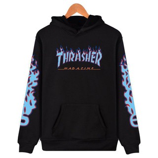 THRASHERผู้ชายและผู้หญิงเสื้อกันหนาวหมวกผ้าฝ้ายคนรัก