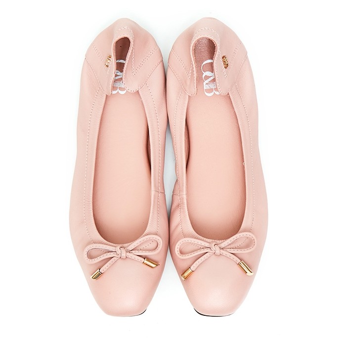 O&B รองเท้าหนังแท้รุ่น Audrey comfy in Candy pink (New Edition)