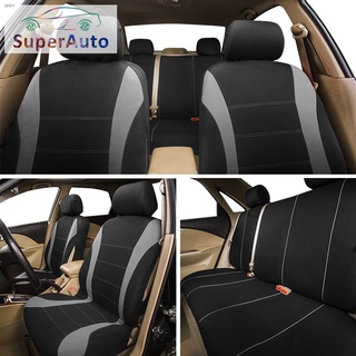 SuperAuto หุ้มเบาะรถยนต์ ผ้าหุ้มเบาะรถยนต์ ชุดคลุมเบาะรถยนต์ ที่หุ้มเบาะรถยนต์ เบาะรองนั่งในรถยนต์ สวมใส่ได้แบบสากล อุปก