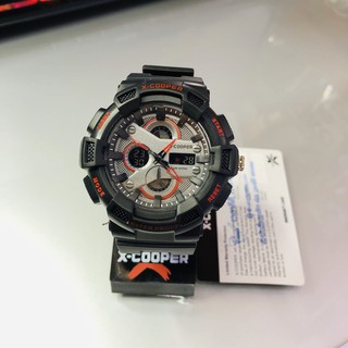 X-cooper แท้100% นาฬิกาข้อมือ ชาย สายยาง รุ่น CP-8012 GQ ดำแดง