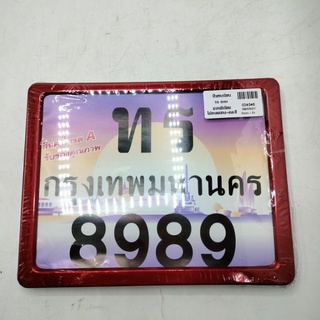 ป้ายทะเบียน(ทร)8989แบบมิเนียม คละสี(024046)