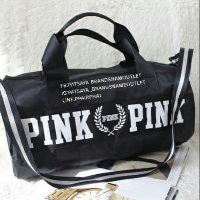 Victoria's Secret PINK Gym Duffle Bag แท้💯outlet กระเป๋าเดินทางใบใหญ่ ผ้าไนลอนหนา