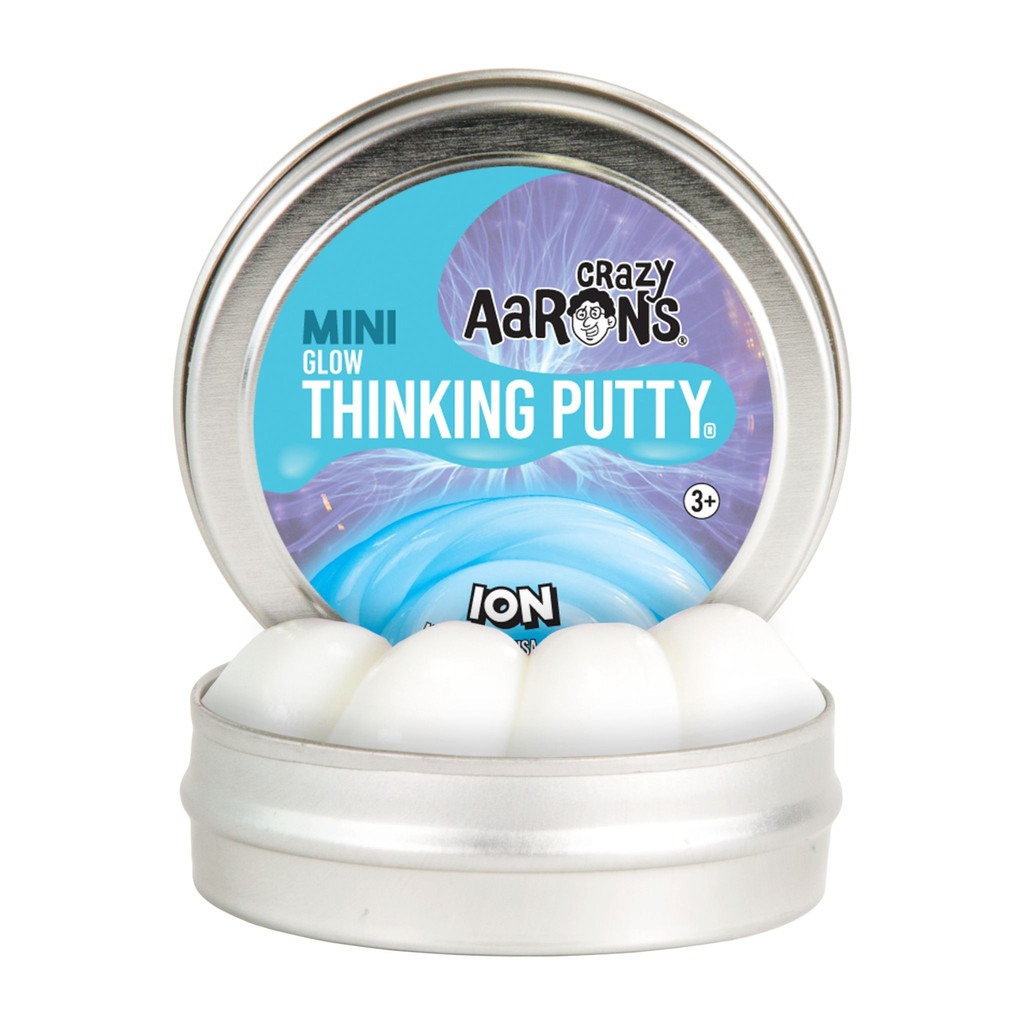 Crazy Aaron's Thinking Putty รุ่นเรืองแสงในที่มืดเป็นสีฟ้า Ion ขนาด  2 นิ้ว