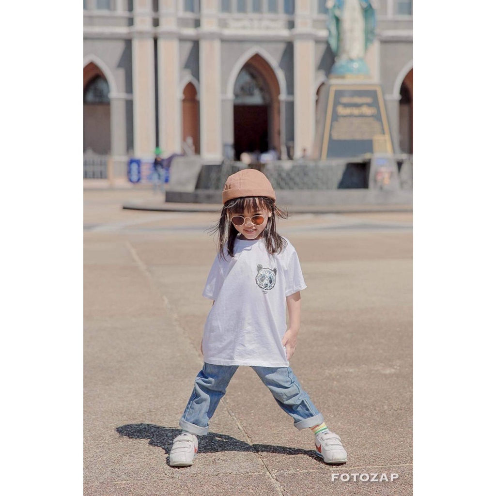 OK Apparel เสื้อยืดเด็ก พร้อมส่ง สกรีนลาย Panda ผ้านำเข้าจากUSA นุ่มนิ่มสบายผิว