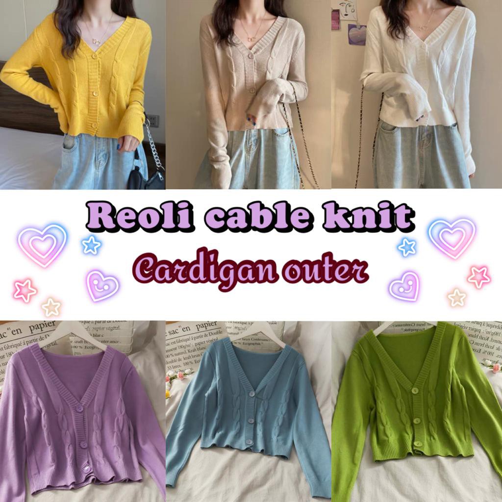 Weijia Fashion Cadigan LUCIE / RJT REOLI CABLE KNIT / คาร์ดิแกนอินเทรนด์ / คาร์ดิแกนผู้หญิง / คาร์ดิ