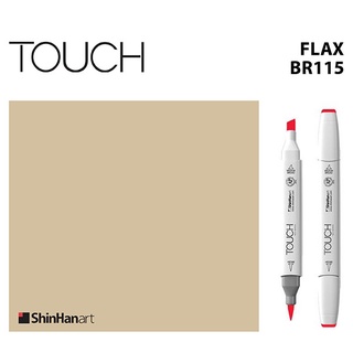 TOUCH TWIN BRUSH MARKER BR115 (FLAX) / มาร์คเกอร์หัวพู่กัน-หัวตัดขนาดกลาง รหัส BR115 (FLAX)