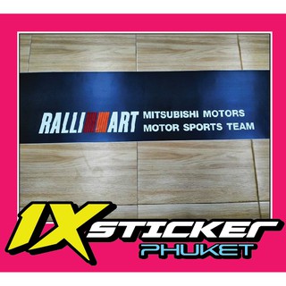 สติ๊กเกอร์คาดกระจกบังแดด Mitsubishi Ralli Art อักษรตัวเล็ก