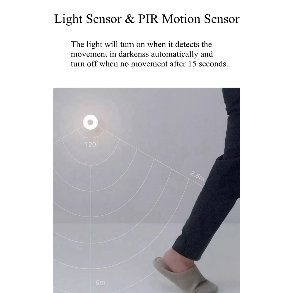 New Led Night Light 360 Rotating Adjustable Brightness Infrared Smart ...