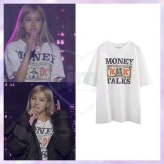 Preoder เสื้อยืดทรงหลวม money แบบโรเซ่