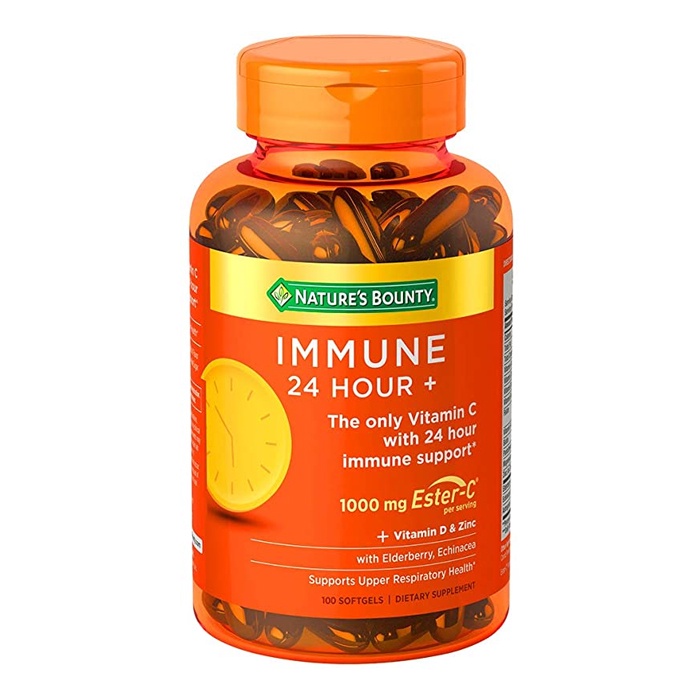 Nature's Bounty Immune 24 Hour +, Vitamin C Support From Ester C 100 softgels