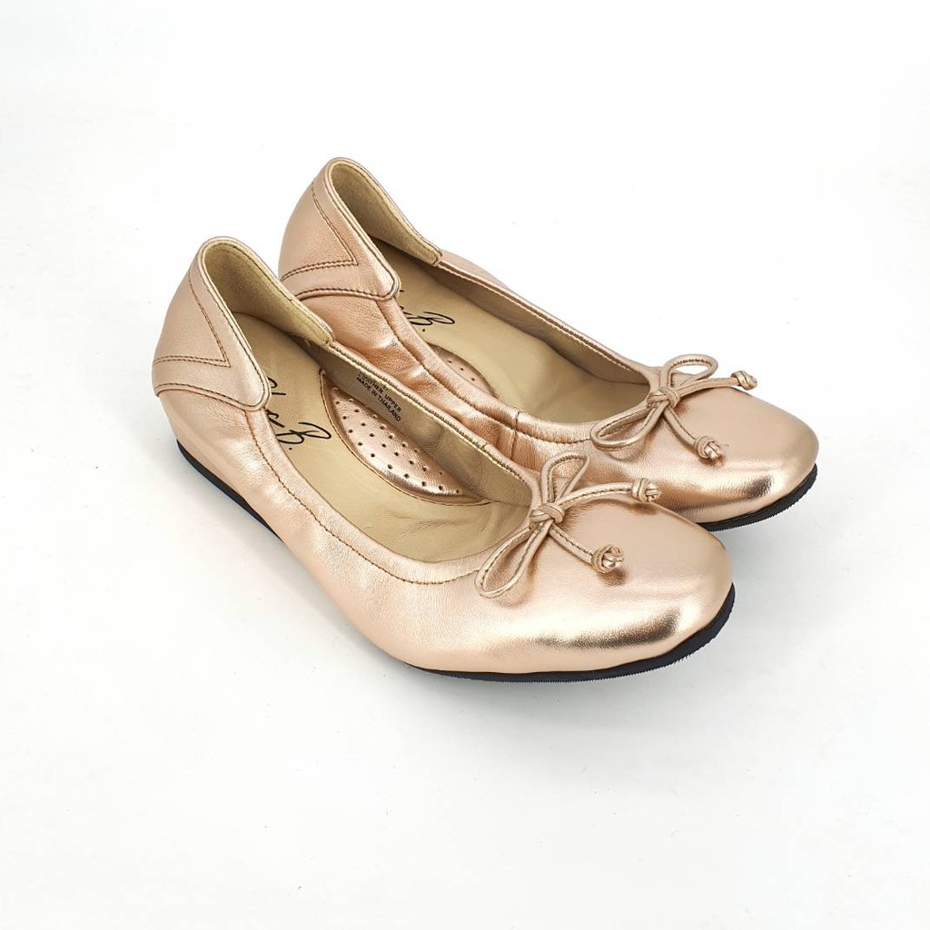 [พร้อมส่ง] Emma Metallic - รองเท้าหนังแกะบัลเล่ต์ ส้น 1 นิ้ว