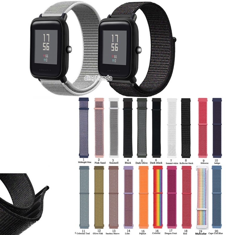 สายนาฬิกาข้อมือไนล่อน สําหรับ Huami Amazfit Bip Lite Bip S U pro Bip 3 pro