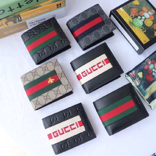 พรี GUCCI กุชชี่ wallet กระเป๋าสตางค์ หนังแท้กระเป๋า​บัตร