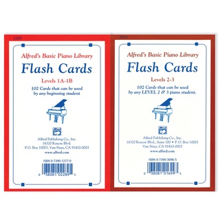 Alfreds Basic Piano Library Flash Cards Levels 1A 1B 2 3