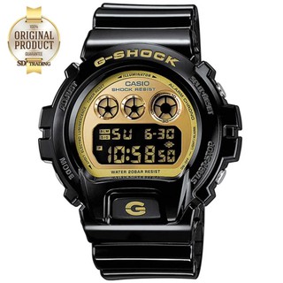 CASIO G-Shock สีดำ/ทอง สายเรซิ่น รุ่น DW-6900CB-1DR "ประกันศูนย์ CMG"