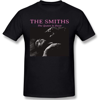 เสื้อยืดโอเวอร์ไซส์เสื้อยืดแขนสั้นลําลอง แบบนิ่ม พิมพ์ลาย JingleBoo Smiths Queen is Dead สําหรับผู้ชายS-3XL