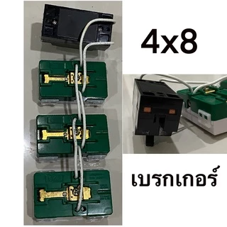 บล๊อคยางพาราแท้ JPS 6 ช่องเสียบ มีเบรคเกอร์ 4x8 BK ปลั๊กสนาม (Without power cord)