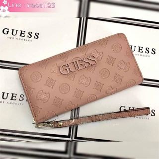 GUESS WOMENS LARGE ZIP AROUND WALLET ของแท้ ราคาถูก