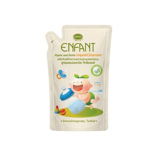 ราคาEnfant (อองฟองต์) ผลิตภัณฑ์ทำความสะอาดจุกนมและขวดนม สูตร Double Cleanser 1ซอง 600ml.
