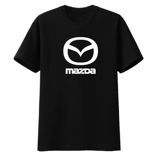 T-shirt  การปรับแต่ง
 เสื้อยืดแขนสั้น คอกลม ผ้าฝ้ายแท้ พิมพ์ลายโลโก้รถยนต์ Mazda 4S แฟชั่นฤดูร้อน สําหรับผู้ชายS-5XL