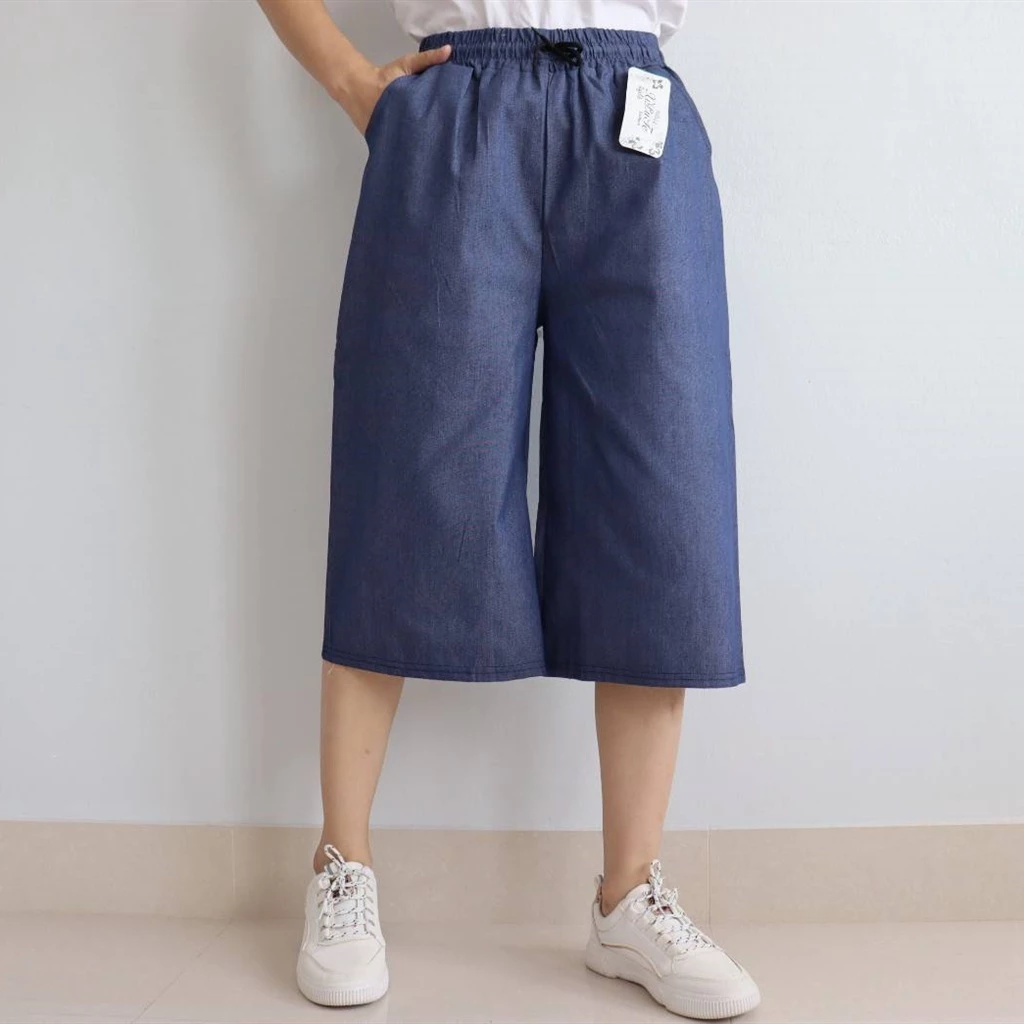 กางเกงผ้าเกาหลีแฟชั่นผู้หญิงขากว้าง เนื้อผ้านุ่ม สวมใส่สบาย สินค้าพร้อมส่ง รุ่น7703#