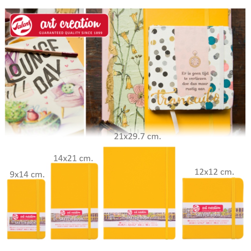 Talens Art Creation Sketch Book 140 Grams 80 Sheets I สมุดสเก็ตช์ปกหนังเทียม หนา 140 แกรม 80 แผ่น