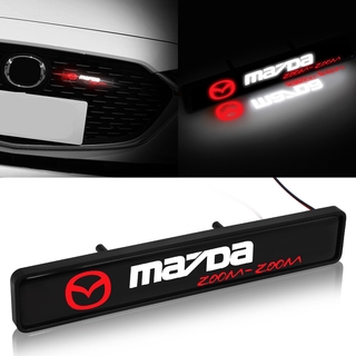 ด้วยไฟ LED รถกระจังหน้าสัญลักษณ์ป้ายสติ๊กเกอร์ With LED light Car Front Grille Emblem Badge Stickers For Mazda Mazdaspeed CX-30 CX-8 Mazda3 CX-3 CX-9 Mazda6 CX-5 Mazda2