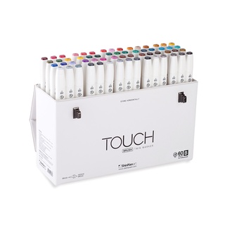 TOUCH TWIN 60 BRUSH MARKER SET B / มาร์คเกอร์หัวพู่กัน-หัวตัดขนาดกลาง เซ็ต 60 แท่ง (โทนสี B) แบรนด์ Touch จากประเทศเกาหล